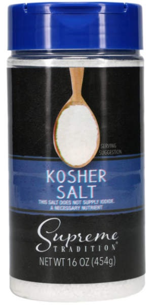 SUPREME Tradition 'Kosher Salt' dieses Salz liefert kein Jodid 454 gr